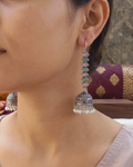 Pastel Stone Long Drop Jhumka