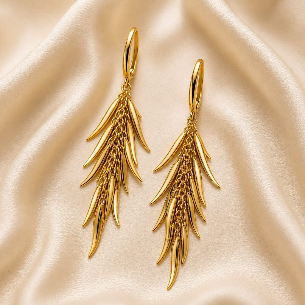 Golden Cascade Earrings