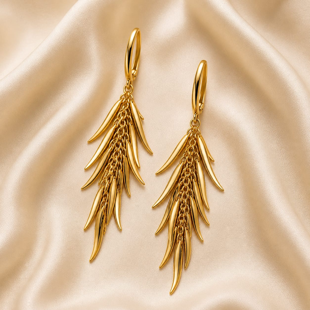 Golden Cascade Earrings