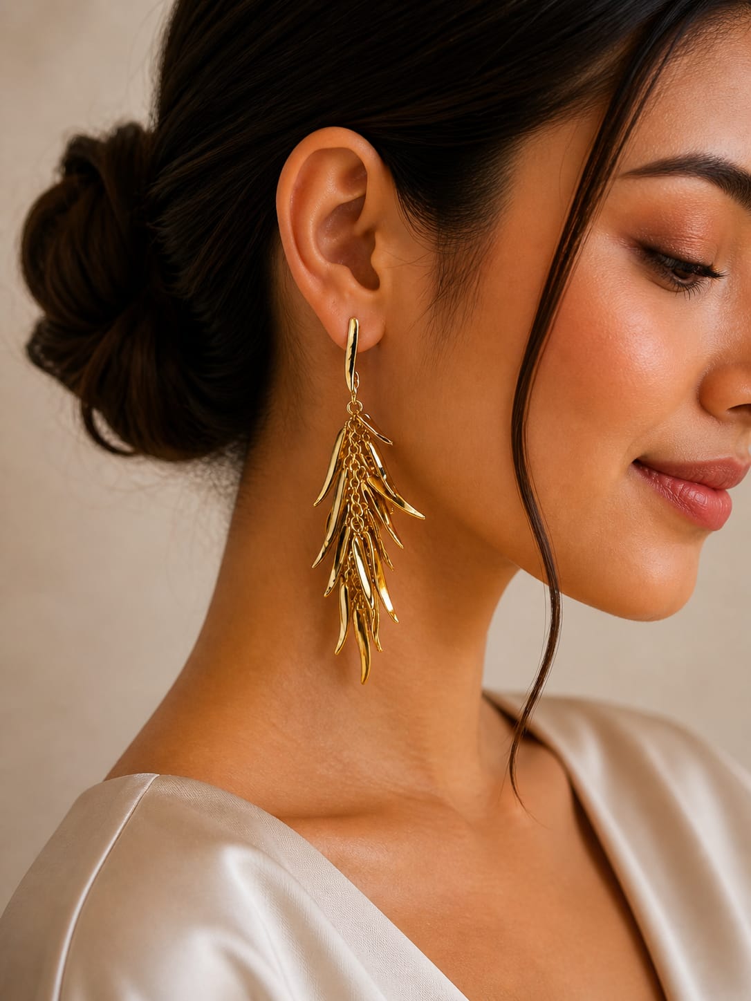 Golden Cascade Earrings