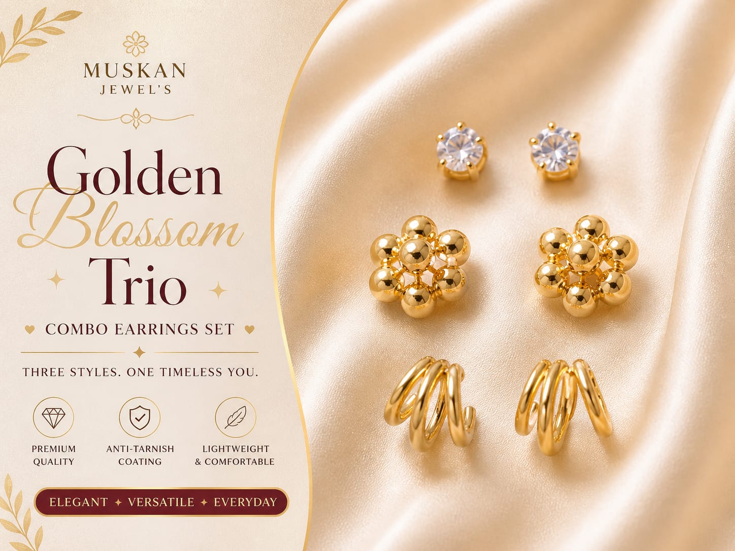 Golden Trio Charm Set ✨