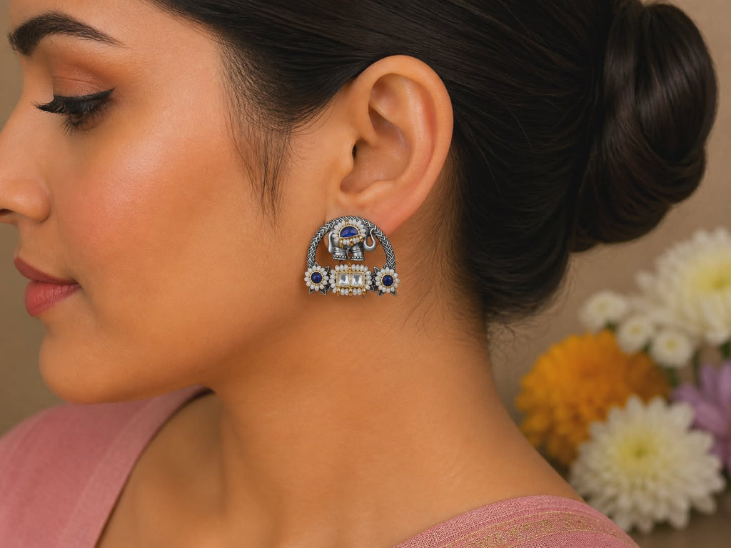 Meher Elephant Arcs ( Blue )
