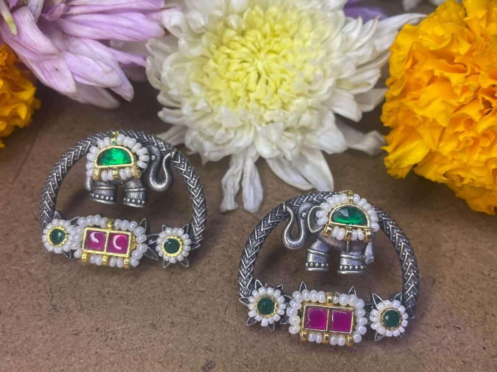 Meher Elephant Arcs ( Green )