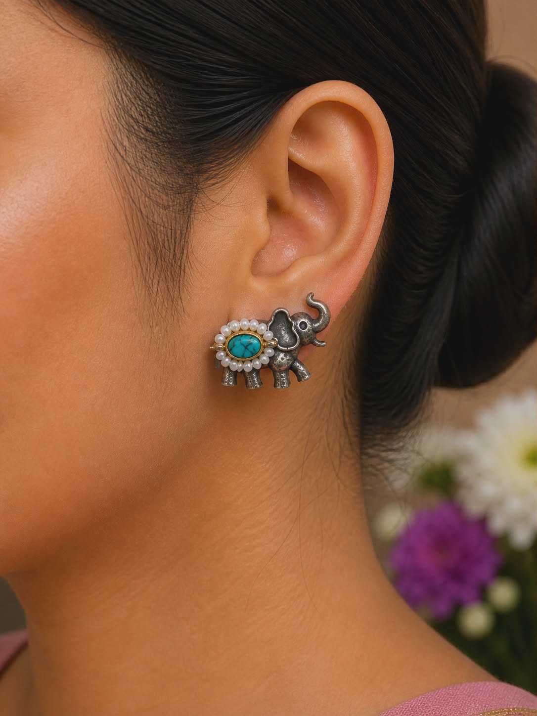 Emerald Gajraaj Studs