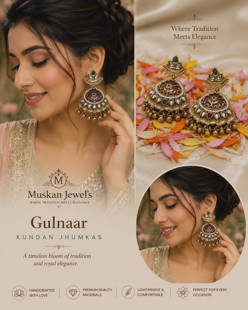 Gulnaar Jhumkas