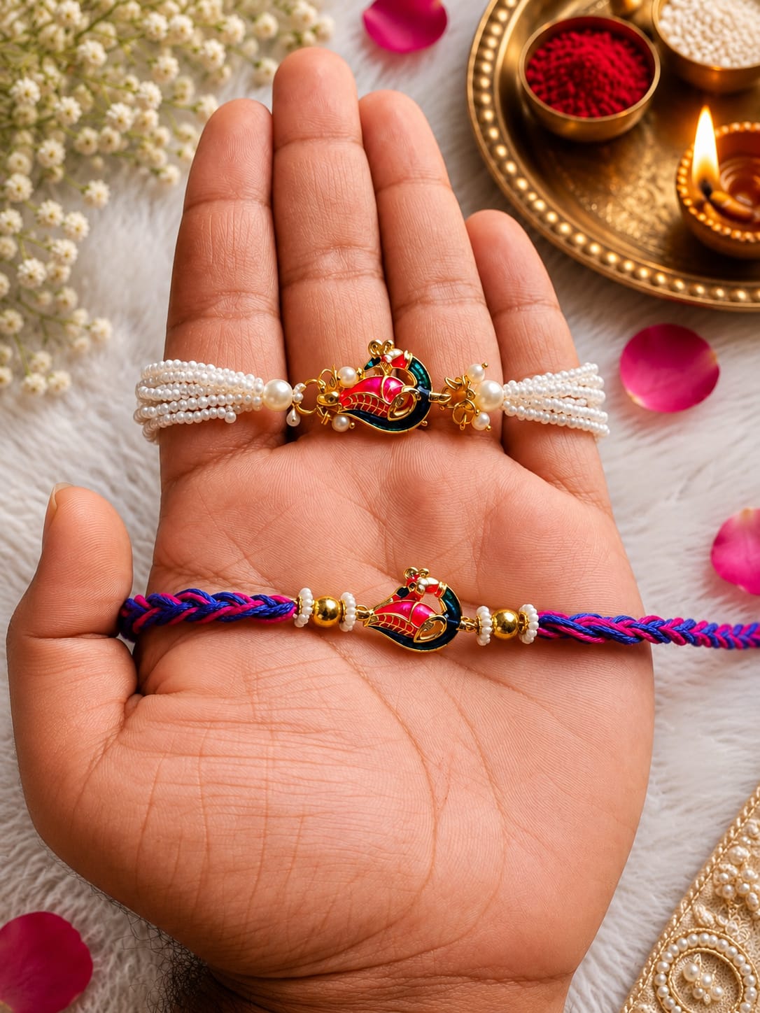 Peacock Rakhi Combo