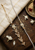 Pearl Blossom Rakhi Combo
